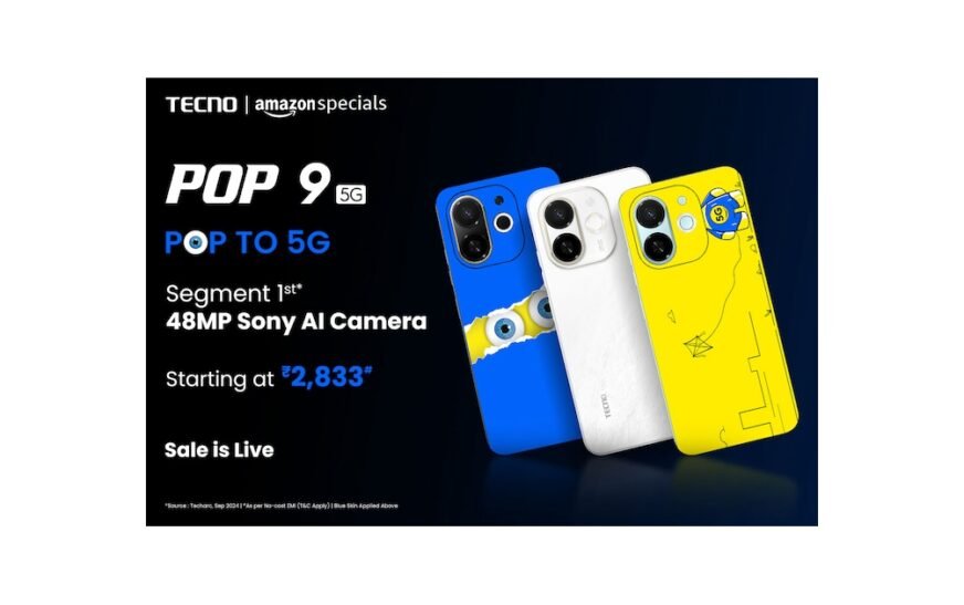 The Super Stylish TECNO POP 9 5G Back on Sale with Festive Offers at Just INR 2,833 EMI Per Month