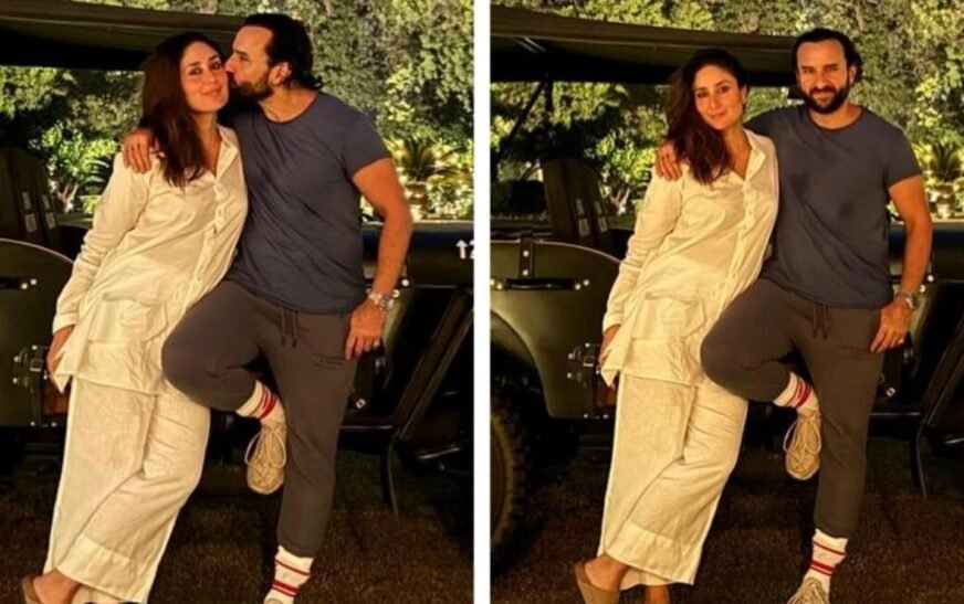 Kareena Kapoor, Saif Ali Khan celebrate 12th wedding anniversary at Pataudi Palace with a kiss | Bollywood