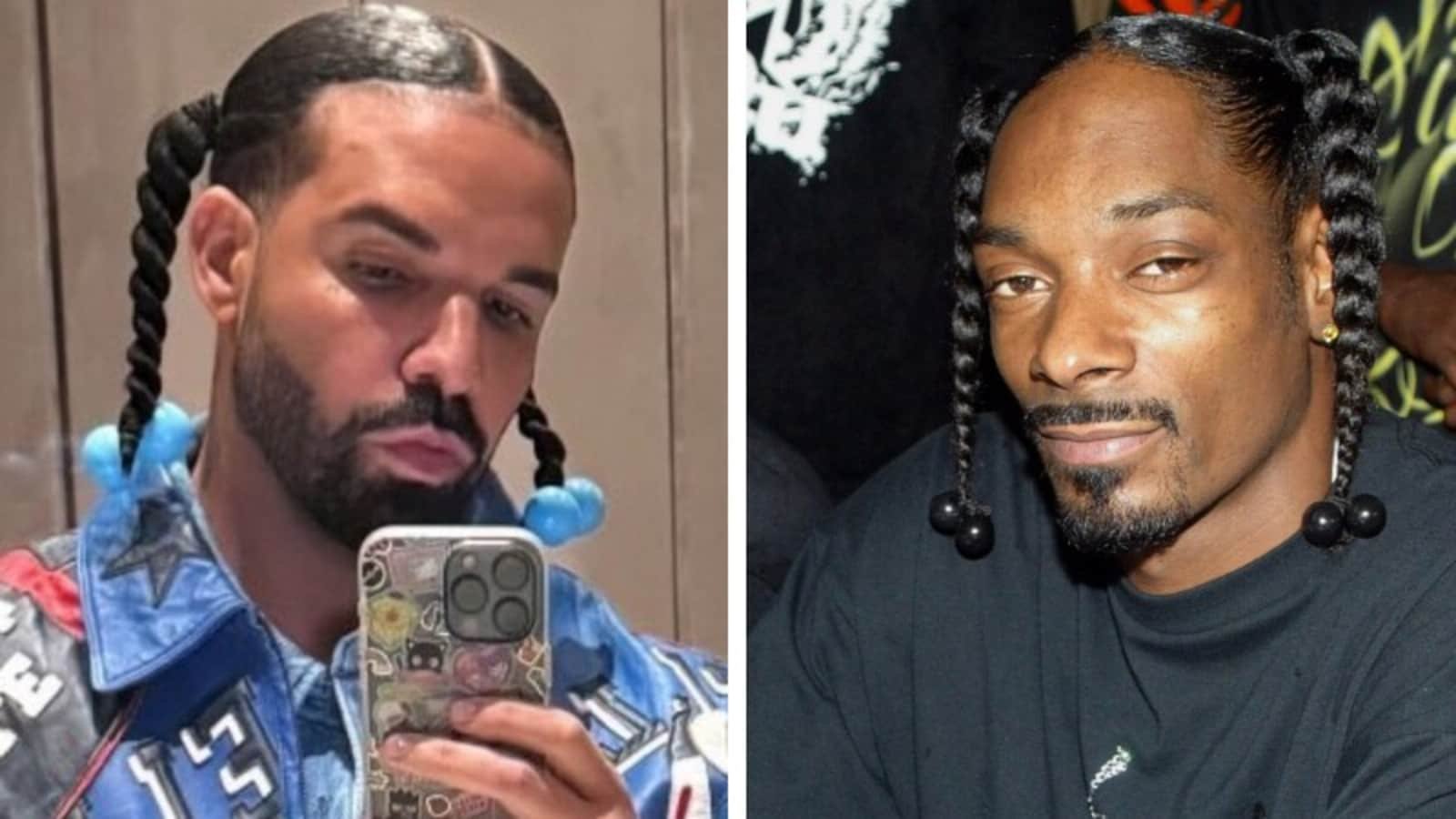 Drake rocks pigtails with bubble barrettes, fans compare him to Snoop Dogg