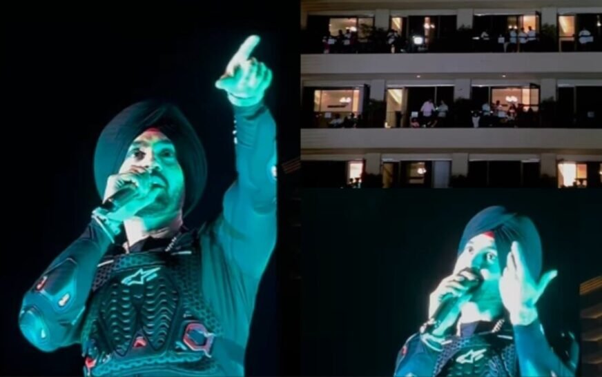 Diljit Dosanjh pauses Ahmedabad concert, notices fans watching show from hotel balcony without tickets. Watch