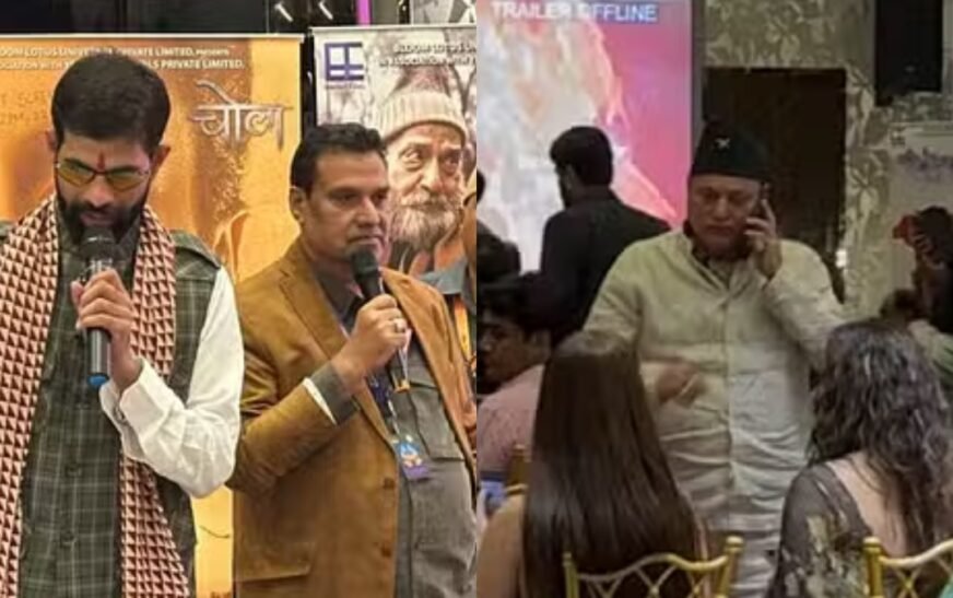 Karni Sena creates ruckus at ‘Chola’ movie trailer launch, Manoj Joshi leaves event – India TV