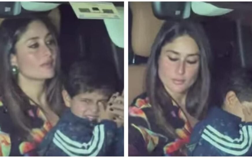 Kareena Kapoor turns into a protective mom, covers Jeh’s face from flashlights. Watch | Bollywood