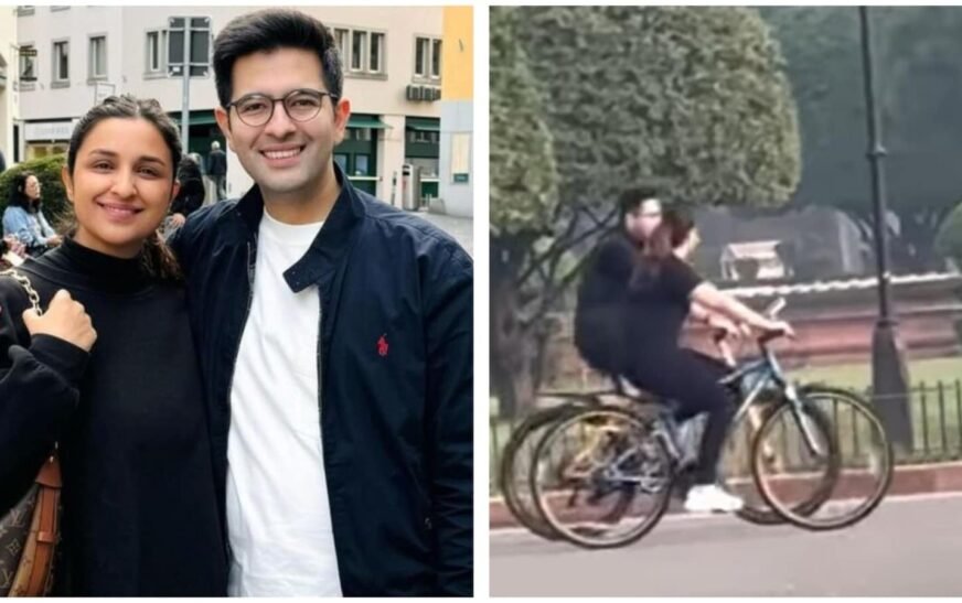 Alarming AQI levels in Delhi cannot stop Parineeti Chopra, Raghav Chadha from cycling outdoors. Watch | Bollywood