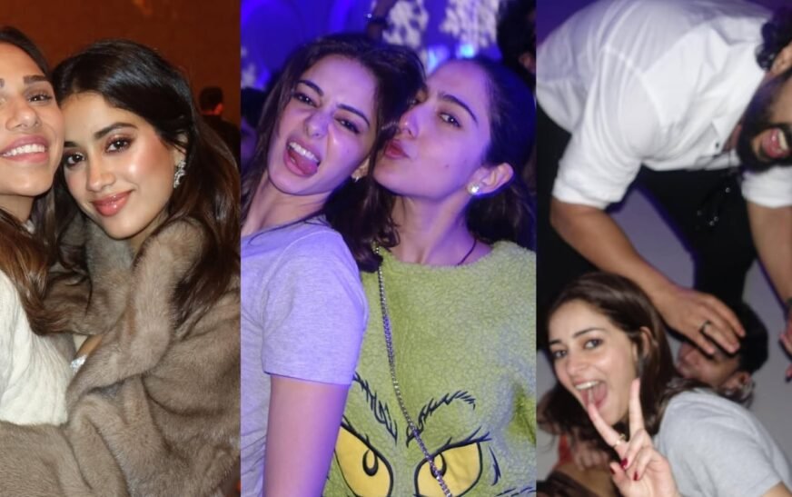 Janhvi and Orry party in Jamnagar with Heeramandi’s Alamzeb, Ananya-Sara unleash their goofy side in unseen pics