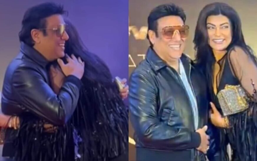 Govinda and Sushmita Sen greet each other with a hug, reunite at Anees Bazmee’s Mumbai event. Watch | Bollywood