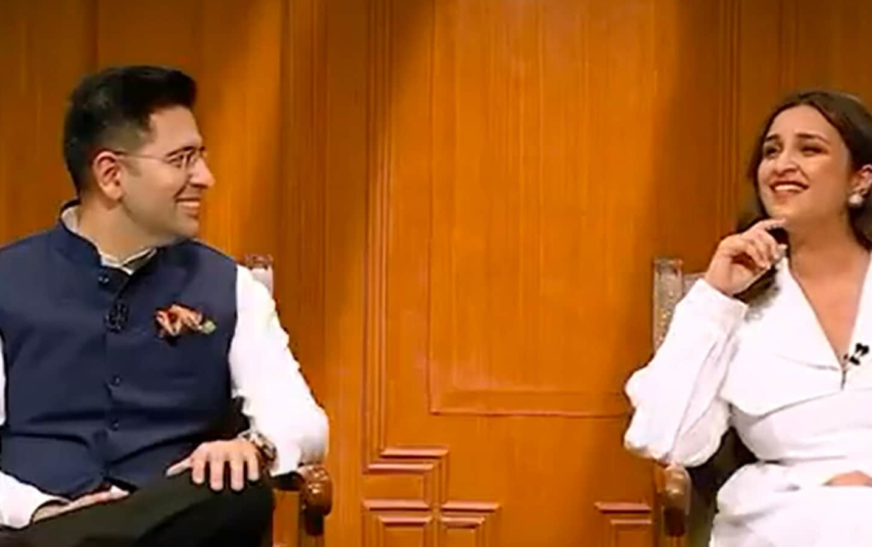 Parineeti Chopra, Raghav Chadha to appear on Aap Ki Adaalat. Watch them sing their wedding song in promo | Bollywood