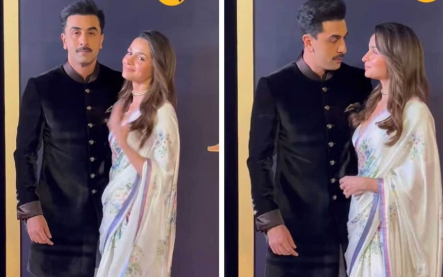 Ranbir Kapoor is a dead ringer for grandpa Raj Kapoor as he arrives with wife Alia Bhatt at RK Film Festival. Watch | Bollywood