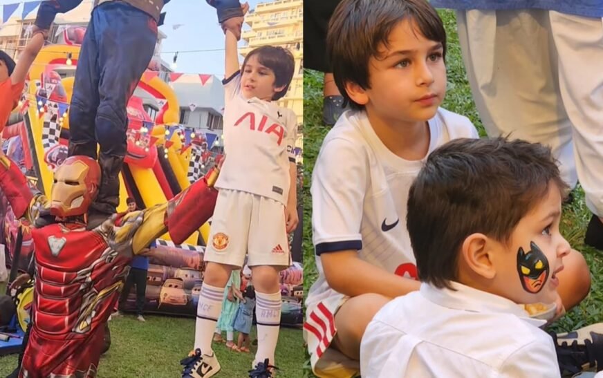 Kareena and Saif invite Spider-Man and Iron Man to son Taimur’s birthday bash, Jeh flaunts his Batman tattoo; watch