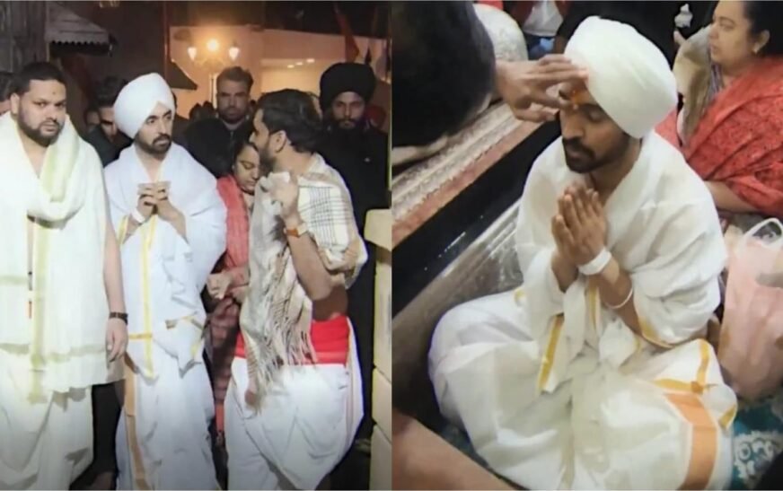 Diljit Dosanjh wears dhoti, offers prayers at Mahakaleshwar Temple in Ujjain after Dil-Luminati Indore concert