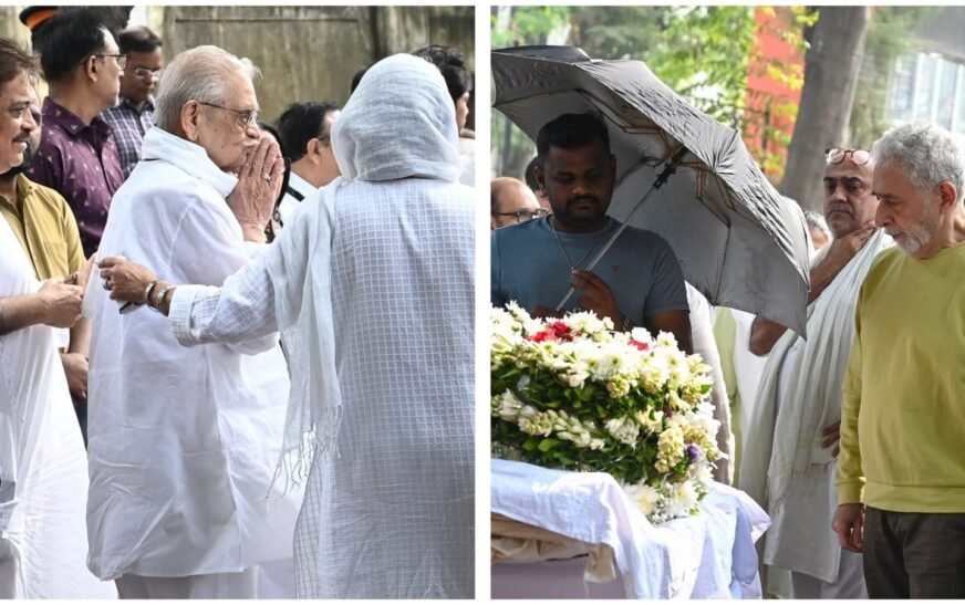 Shyam Benegal funeral: Naseeruddin Shah bids emotional goodbye to filmmaker, Gulzar pays last respects | Bollywood