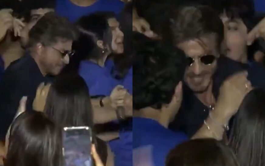 Shah Rukh Khan dances with kids, records AbRam’s performance at Ambani school annual day