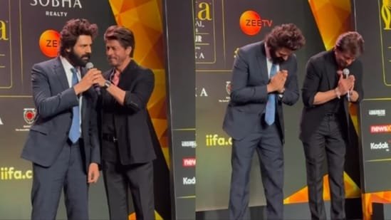 Bollywood News Live Today January 25, 2025 : Shah Rukh Khan gives hosting tips to Kartik Aaryan in Rajasthani at IIFA event, both greet audience with Khamma Ghani