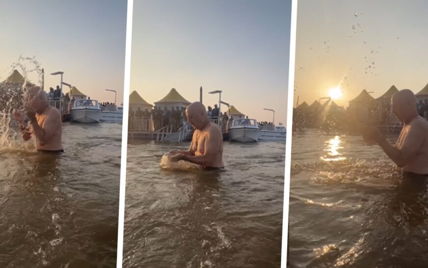 Anupam Kher takes holy dip in Sangam at Mahakumbh Mela, says ‘tears came out of my eyes’