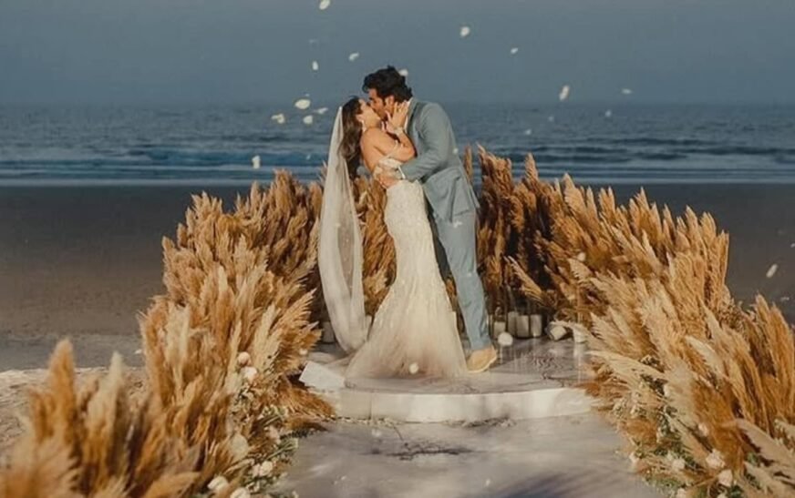 Aadar Jain and Alekha Advani post first photos from their Goa wedding, share kisses and laughs. See pics | Bollywood