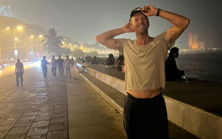 Chris Martin poses at Marine Drive ahead of Coldplay’s Mumbai concert: ‘Happy and grateful to be in India’