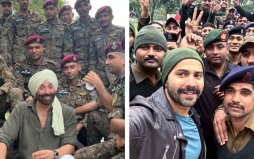 Indian Army Day: Border 2 stars Sunny Deol, Varun Dhawan pay tributes, share pics with jawans | Bollywood