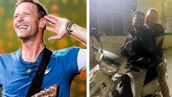 Chris Martin says ‘what the heck’, ‘arrives in Ahmedabad’ for Coldplay’s biggest concert on scooter. Watch