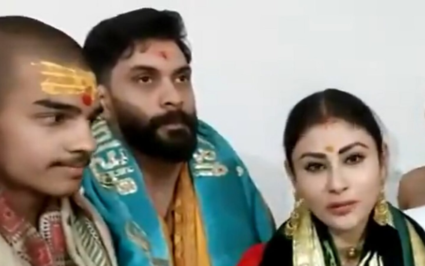 Mouni Roy and her husband Suraj Nambiar visit Ujjain’s Mahakaleshwar Temple, attend ‘mesmerising’ aarti. Watch | Bollywood