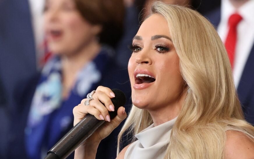 Carrie Underwood faces technical mishap during Trump’s inauguration performance, ‘Help me out here’
