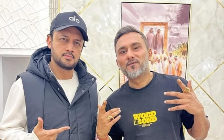 Yo Yo Honey Singh shares picture with Pak singer Atif Aslam: Fans say ‘Aadat x Blue Eyes collaboration loading soon’