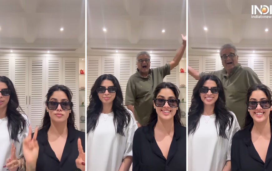 Boney Kapoor photobombs Janhvi-Khushi’s ‘Loveyapa’ reel, netizen says ‘can’t stop watching’ – India TV