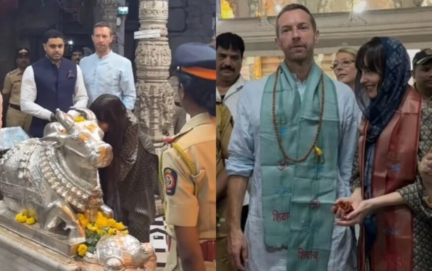Chris Martin, Dakota Johnson visit Shri Babulnath Temple in Mumbai ahead of Coldplay concert