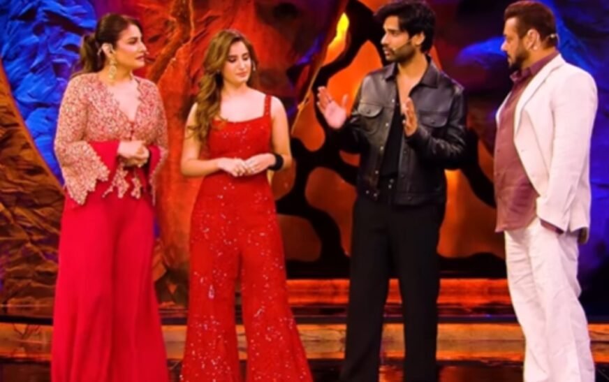 Bigg Boss 18: Raveena Tandon, Rasha Thadani, Aaman Devgan promote Azaad on Weekend Ka Vaar